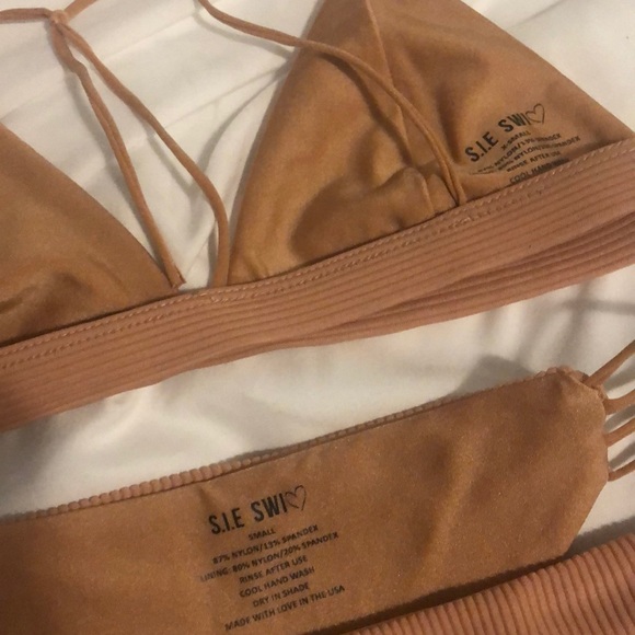 SIE SWIM CANDICE KNOTTED BRA TOP HUDSON BOTTOM - Picture 5 of 5